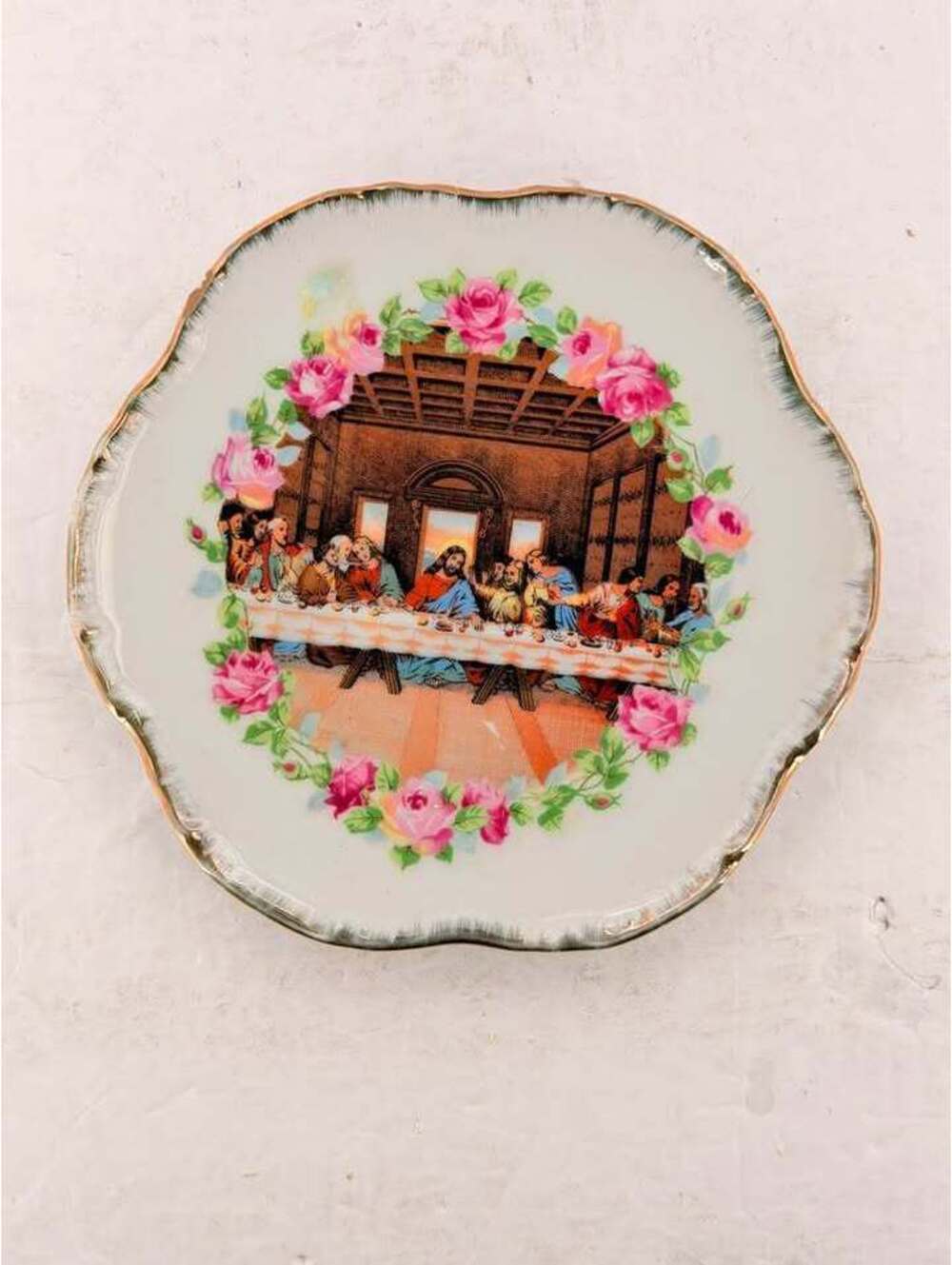 Vintage Last Supper Decorative Plate